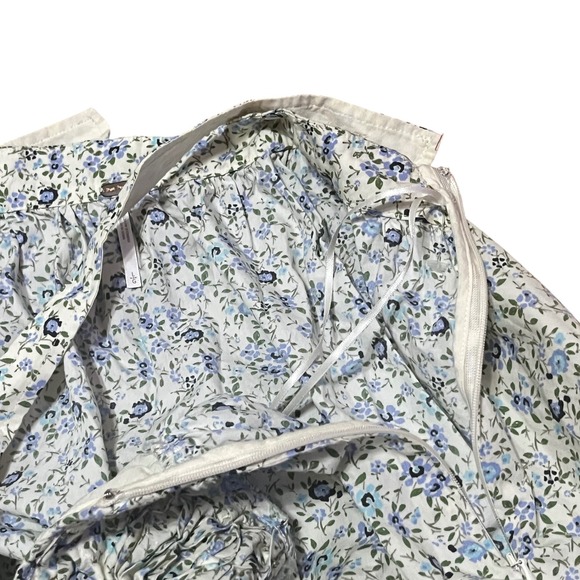 Free People Petunia Mini Dress Smocked Tea Combo Blue Size Large NWT‎ - Picture 14 of 16